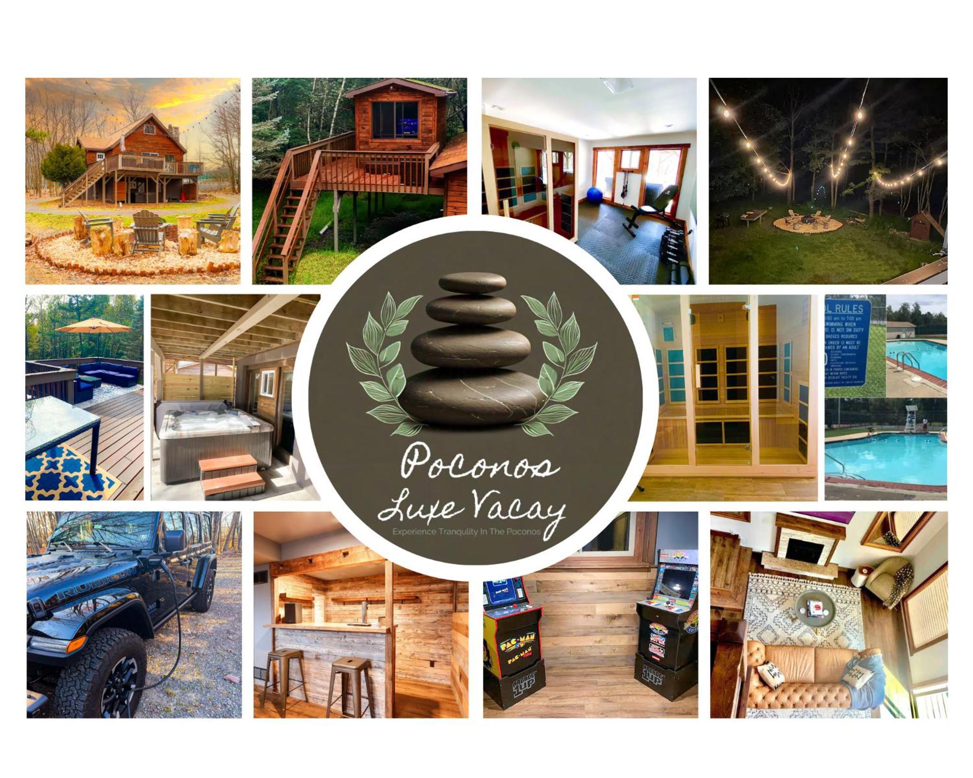 Chalet Treehousejacuzzi Sauna Pool Lake Ev Gymgame Albrightsville